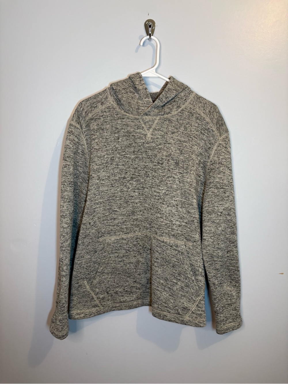 G.H. Bass  & Co Men's Gray Heather Hooded Sweatshirt Hoodie Gorpcore Outdoorsy